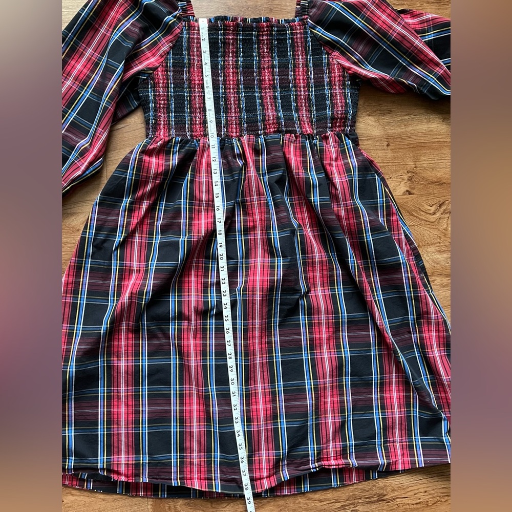 Draper James Smocked Plaid Midi Dress - Size 1X - Picture 7 of 10